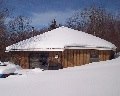 House with snow load on roof